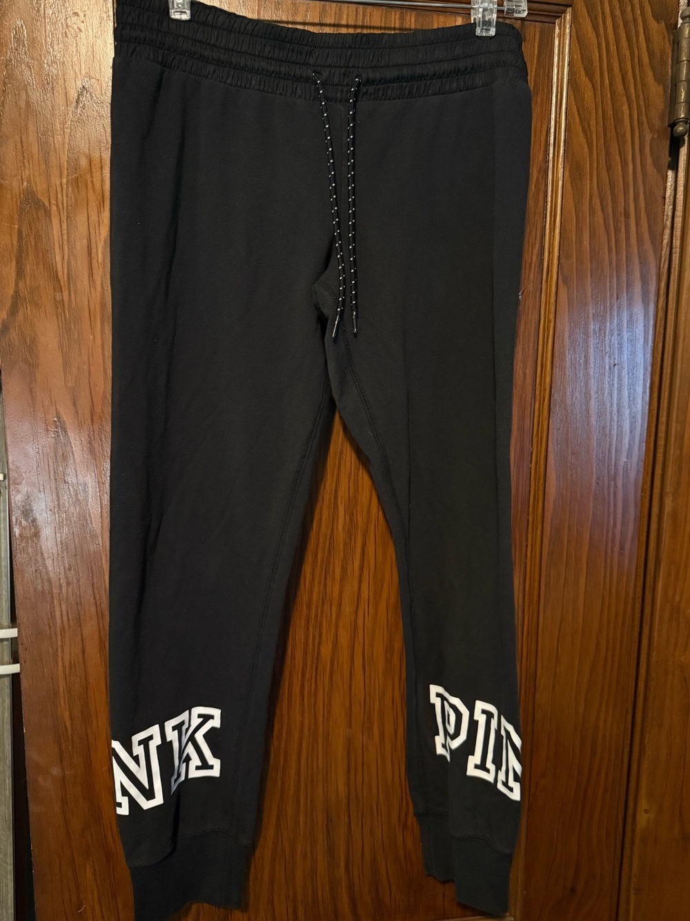PINK Victoria's Secret Black Logo Jogger Sweatpants